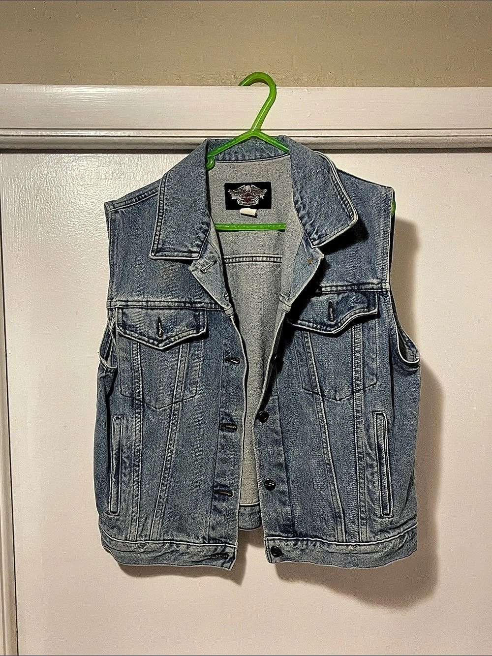Vintage Harley-Davidson American Legend Denim Vest Size Medium